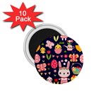 Bunny - Easter Pattern 1.75  Magnets (10 pack) 