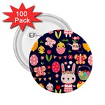 Bunny - Easter Pattern 2.25  Buttons (100 pack) 