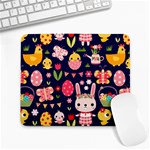 Bunny - Easter Pattern Large Mousepad