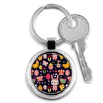 Bunny - Easter Pattern Key Chain (Round)