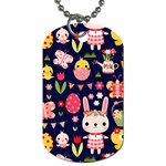 Bunny - Easter Pattern Dog Tag (One Side)