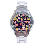 Bunny - Easter Pattern Stainless Steel Analogue Watch