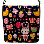 Bunny - Easter Pattern Flap Closure Messenger Bag (S)