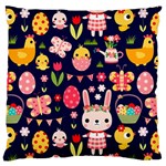 Bunny - Easter Pattern Standard Premium Plush Fleece Cushion Case (One Side)