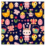 Bunny - Easter Pattern Square Satin Scarf (36  x 36 )