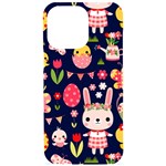 Bunny - Easter Pattern iPhone 15 Pro Max Black UV Print PC Hardshell Case