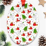 Christmas Pattern, Pattern, Christmas Ornament (Oval)