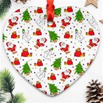 Christmas Pattern, Pattern, Christmas Ornament (Heart)