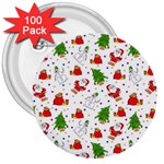 Christmas Pattern, Pattern, Christmas 3  Buttons (100 pack) 