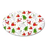 Christmas Pattern, Pattern, Christmas Oval Magnet