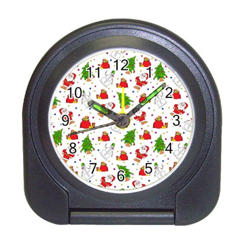 Christmas Pattern, Pattern, Christmas Travel Alarm Clock from ArtsNow.com Front