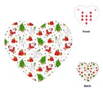 Christmas Pattern, Pattern, Christmas Playing Cards Single Design (Heart)