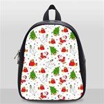 Christmas Pattern, Pattern, Christmas School Bag (Small)