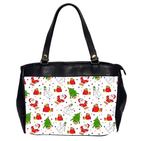 Christmas Pattern, Pattern, Christmas Oversize Office Handbag (2 Sides) from ArtsNow.com Front