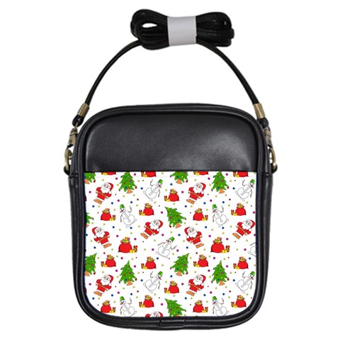 Christmas Pattern, Pattern, Christmas Girls Sling Bag from ArtsNow.com Front