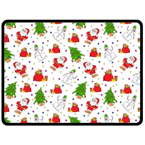 Christmas Pattern, Pattern, Christmas Fleece Blanket (Large) from ArtsNow.com 80 x60  Blanket Front