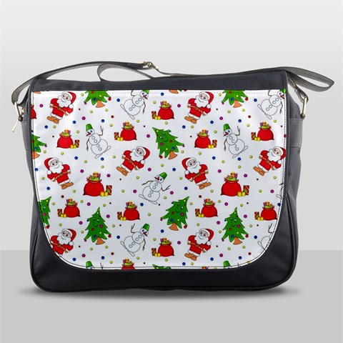 Christmas Pattern, Pattern, Christmas Messenger Bag from ArtsNow.com Front