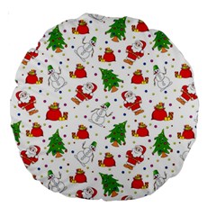 Christmas Pattern, Pattern, Christmas Large 18  Premium Round Cushions from ArtsNow.com Front