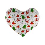 Christmas Pattern, Pattern, Christmas Standard 16  Premium Heart Shape Cushions