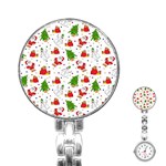 Christmas Pattern, Pattern, Christmas Stainless Steel Nurses Watch