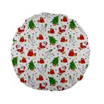 Christmas Pattern, Pattern, Christmas Standard 15  Premium Flano Round Cushions