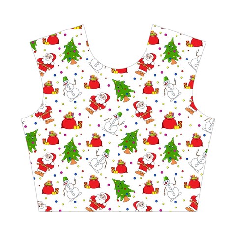 Christmas Pattern, Pattern, Christmas Cotton Crop Top from ArtsNow.com Front