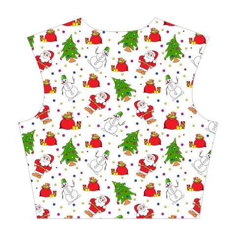 Christmas Pattern, Pattern, Christmas Cotton Crop Top from ArtsNow.com Back