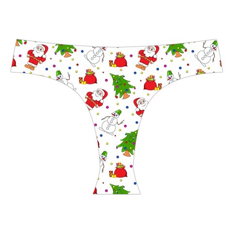 Christmas Pattern, Pattern, Christmas Cross Back Hipster Bikini Set from ArtsNow.com Front Under