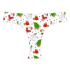 Christmas Pattern, Pattern, Christmas Cross Back Hipster Bikini Set from ArtsNow.com Front Under