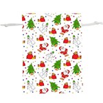 Christmas Pattern, Pattern, Christmas Lightweight Drawstring Pouch (XL)