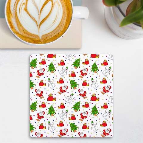 Christmas Pattern, Pattern, Christmas UV Print Square Tile Coaster  from ArtsNow.com Front