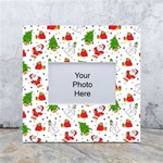 Christmas Pattern, Pattern, Christmas White Box Photo Frame 4  x 6 