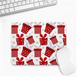 Christmas Texture, Pattern, Red, Craciun, Christmas, Bow, Gift Small Mousepad