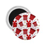 Christmas Texture, Pattern, Red, Craciun, Christmas, Bow, Gift 2.25  Magnets