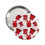 Christmas Texture, Pattern, Red, Craciun, Christmas, Bow, Gift 2.25  Handbag Mirrors