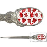 Christmas Texture, Pattern, Red, Craciun, Christmas, Bow, Gift Letter Opener