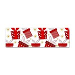 Christmas Texture, Pattern, Red, Craciun, Christmas, Bow, Gift Sticker (Bumper)