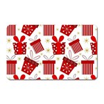 Christmas Texture, Pattern, Red, Craciun, Christmas, Bow, Gift Magnet (Rectangular)