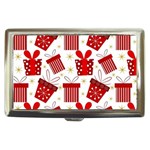 Christmas Texture, Pattern, Red, Craciun, Christmas, Bow, Gift Cigarette Money Case