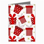 Christmas Texture, Pattern, Red, Craciun, Christmas, Bow, Gift Greeting Cards (Pkg of 8)