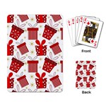 Christmas Texture, Pattern, Red, Craciun, Christmas, Bow, Gift Playing Cards Single Design (Rectangle)