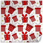 Christmas Texture, Pattern, Red, Craciun, Christmas, Bow, Gift Canvas 12  x 12 