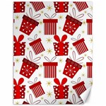 Christmas Texture, Pattern, Red, Craciun, Christmas, Bow, Gift Canvas 12  x 16 