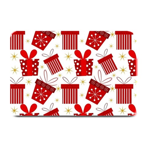 Christmas Texture, Pattern, Red, Craciun, Christmas, Bow, Gift Plate Mats from ArtsNow.com 18 x12  Plate Mat