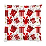 Christmas Texture, Pattern, Red, Craciun, Christmas, Bow, Gift Standard Cushion Case (One Side)