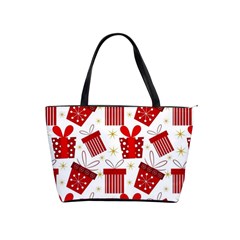 Christmas Texture, Pattern, Red, Craciun, Christmas, Bow, Gift Classic Shoulder Handbag from ArtsNow.com Front