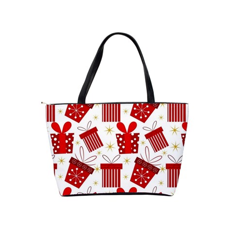 Christmas Texture, Pattern, Red, Craciun, Christmas, Bow, Gift Classic Shoulder Handbag from ArtsNow.com Back