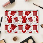 Christmas Texture, Pattern, Red, Craciun, Christmas, Bow, Gift Cosmetic Bag (Large)