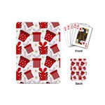 Christmas Texture, Pattern, Red, Craciun, Christmas, Bow, Gift Playing Cards Single Design (Mini)