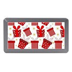 Christmas Texture, Pattern, Red, Craciun, Christmas, Bow, Gift Memory Card Reader (Mini)